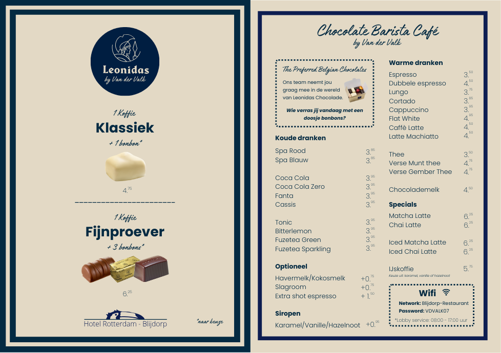Leonidas by Van der Valk drankenkaart