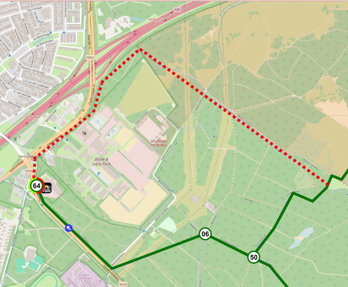 Erreichbarkeit mit dem Fahrrad