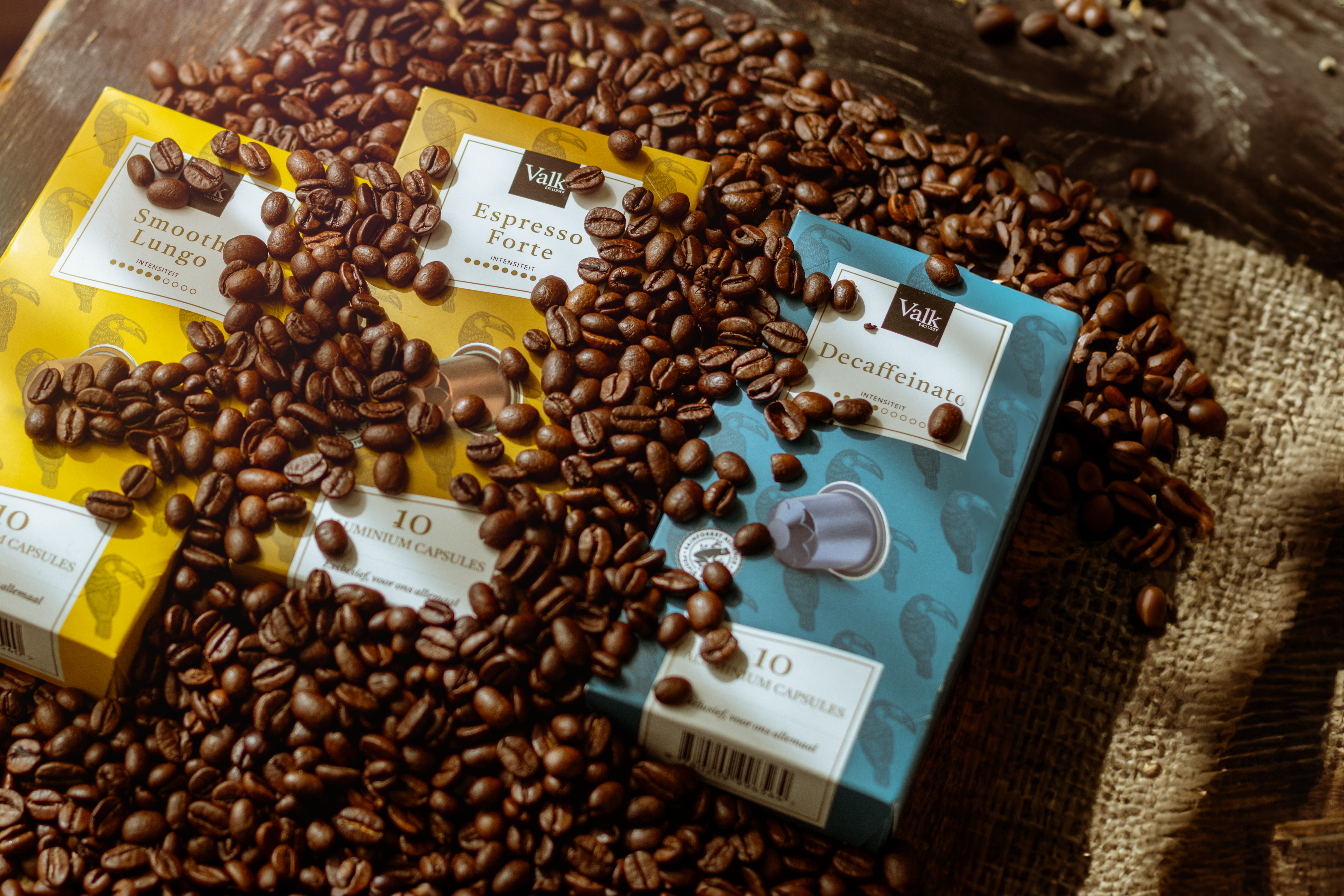 Valk voor thuis koffie