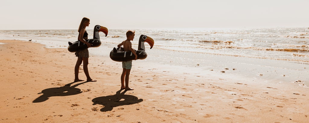 Uitwaaien op het strand